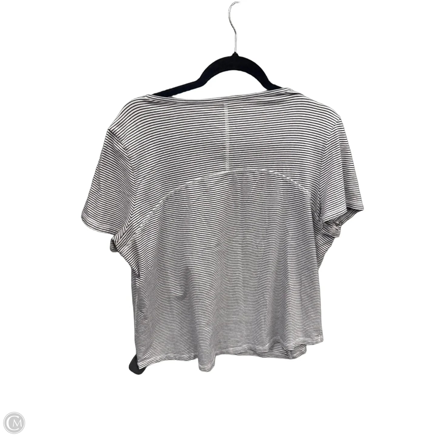 Top Short Sleeve By Talbots In Striped Pattern, Size: 2x
