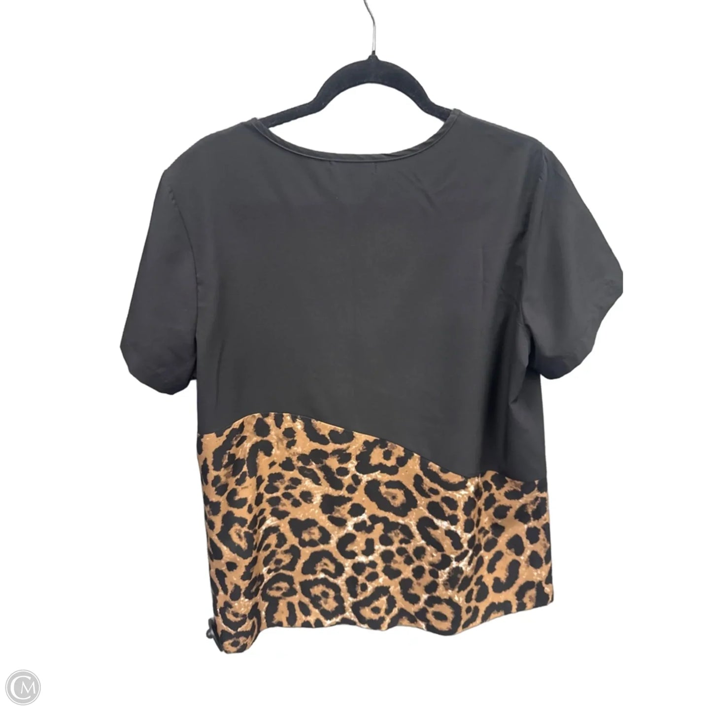 Top Short Sleeve By Shein In Animal Print, Size: Xl