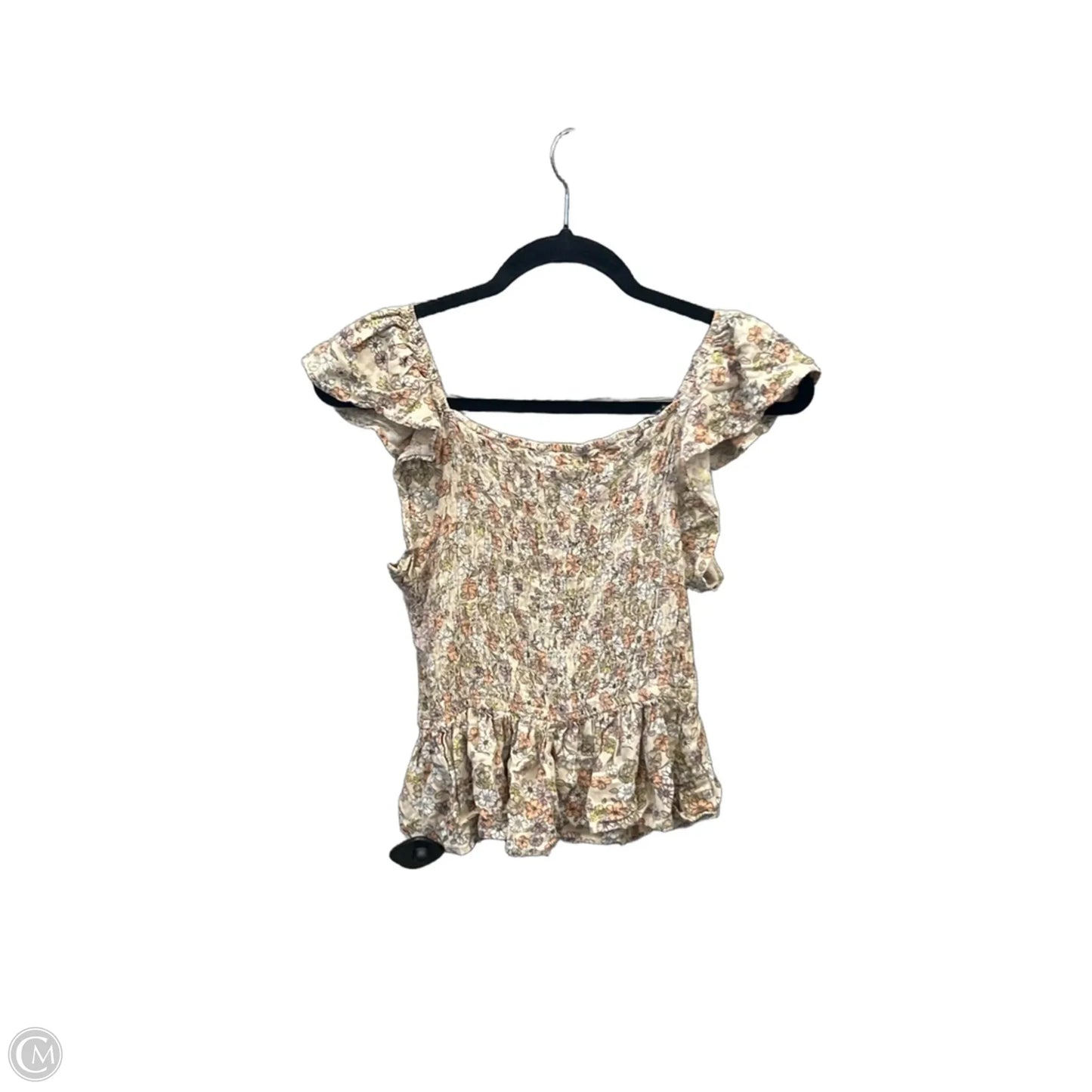Blouse Short Sleeve By Japna In Floral Print, Size: S