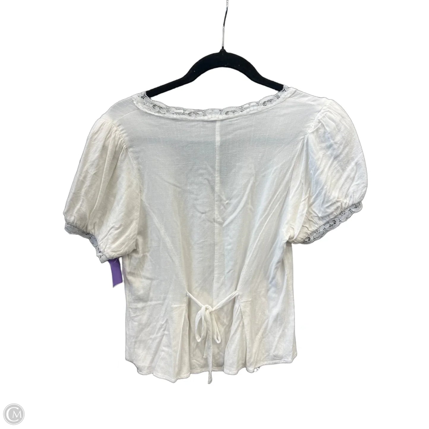 Top Short Sleeve By Moa Moa In White, Size: M