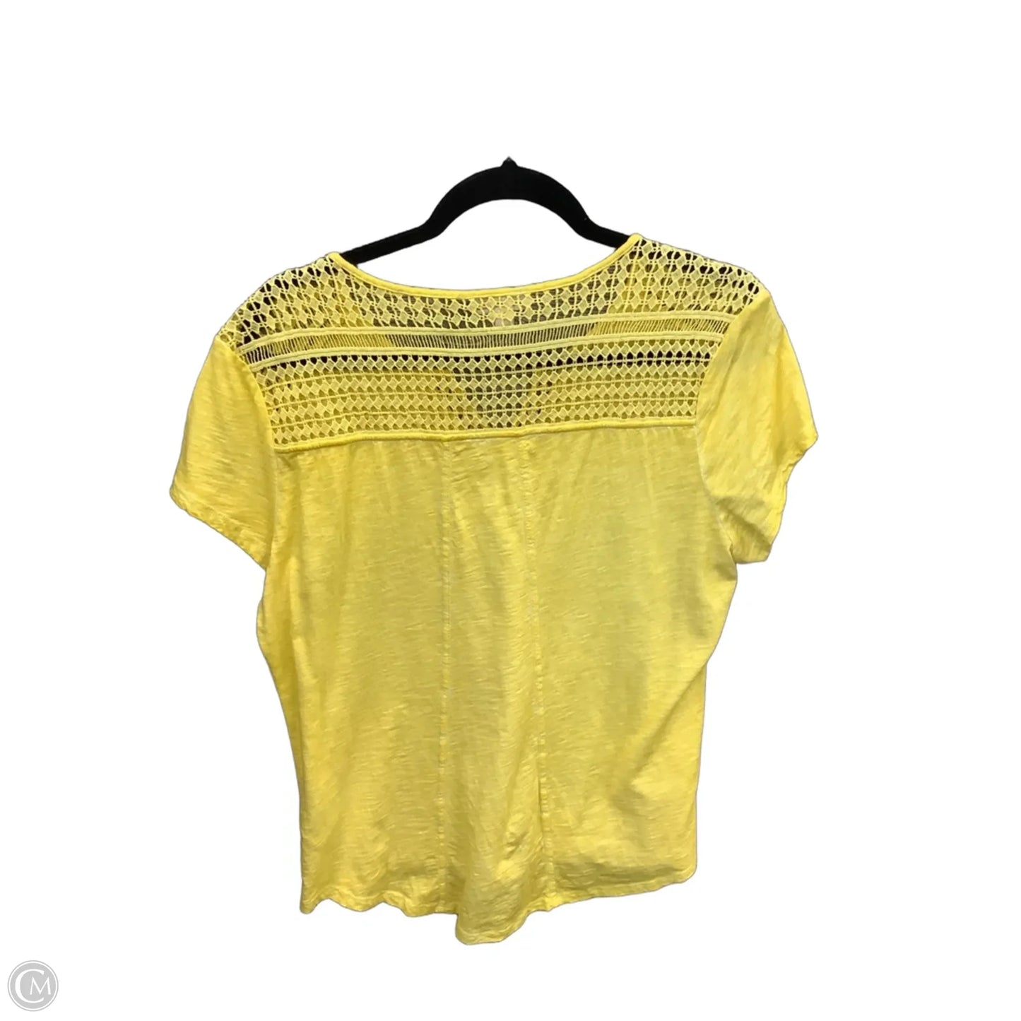 Top Short Sleeve By Clothes Mentor In Yellow, Size: L