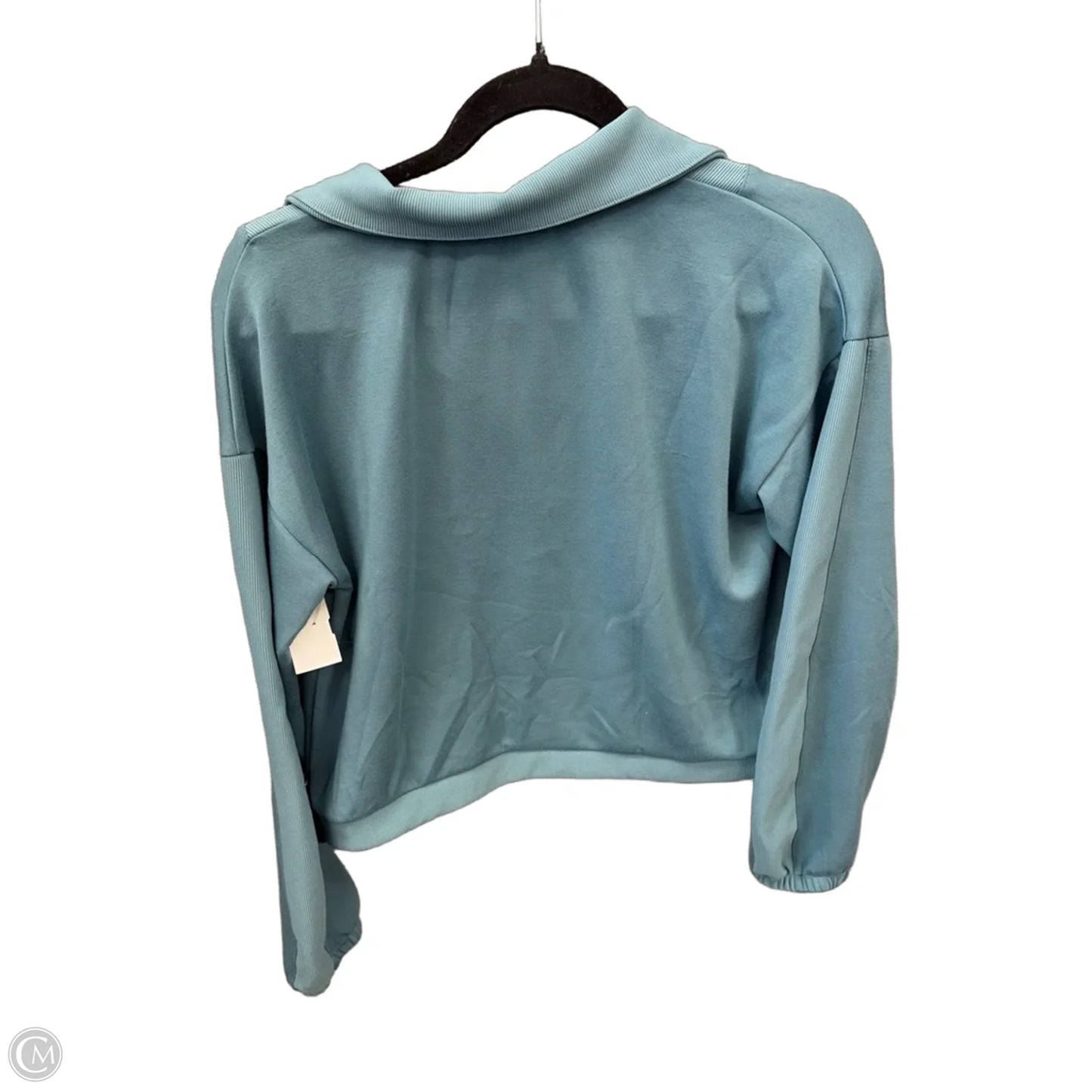 Athletic Top Long Sleeve Collar By Jessica Simpson In Teal, Size: M