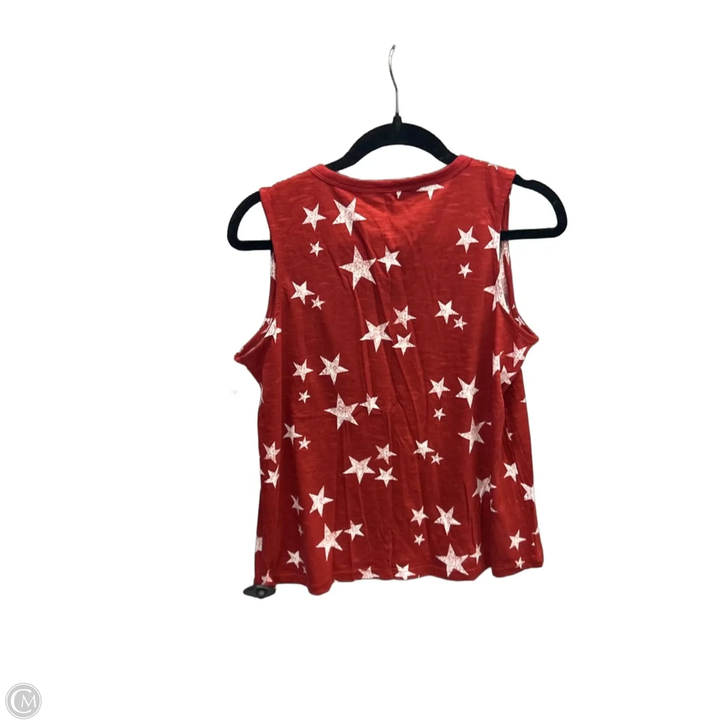 Top Sleeveless By Maurices In Red & White, Size: M