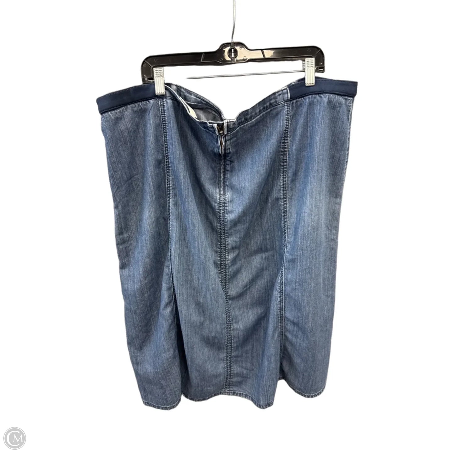 Skirt Midi By Cj Banks In Blue Denim, Size: 22