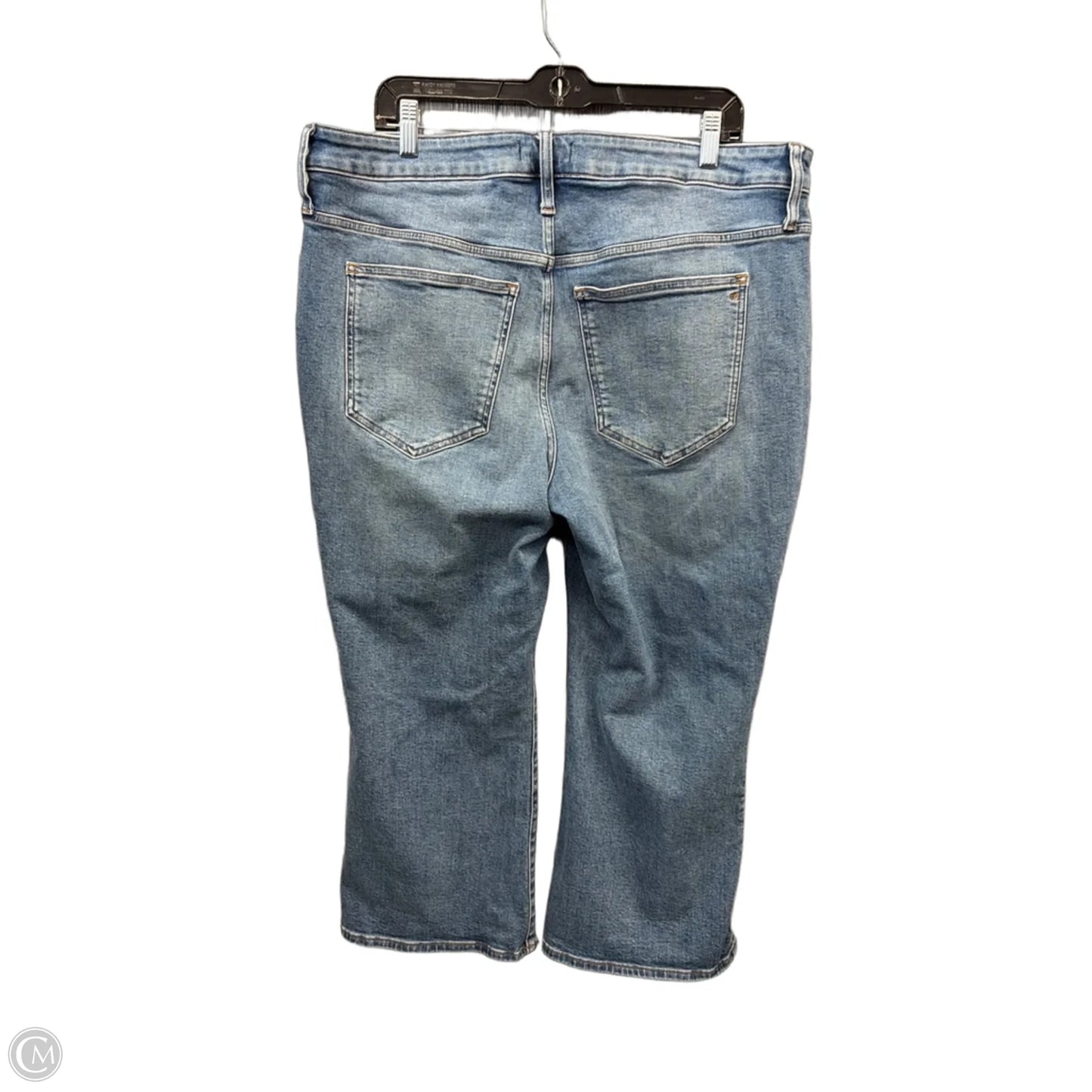 Jeans Cropped By Madewell In Blue Denim, Size: 18