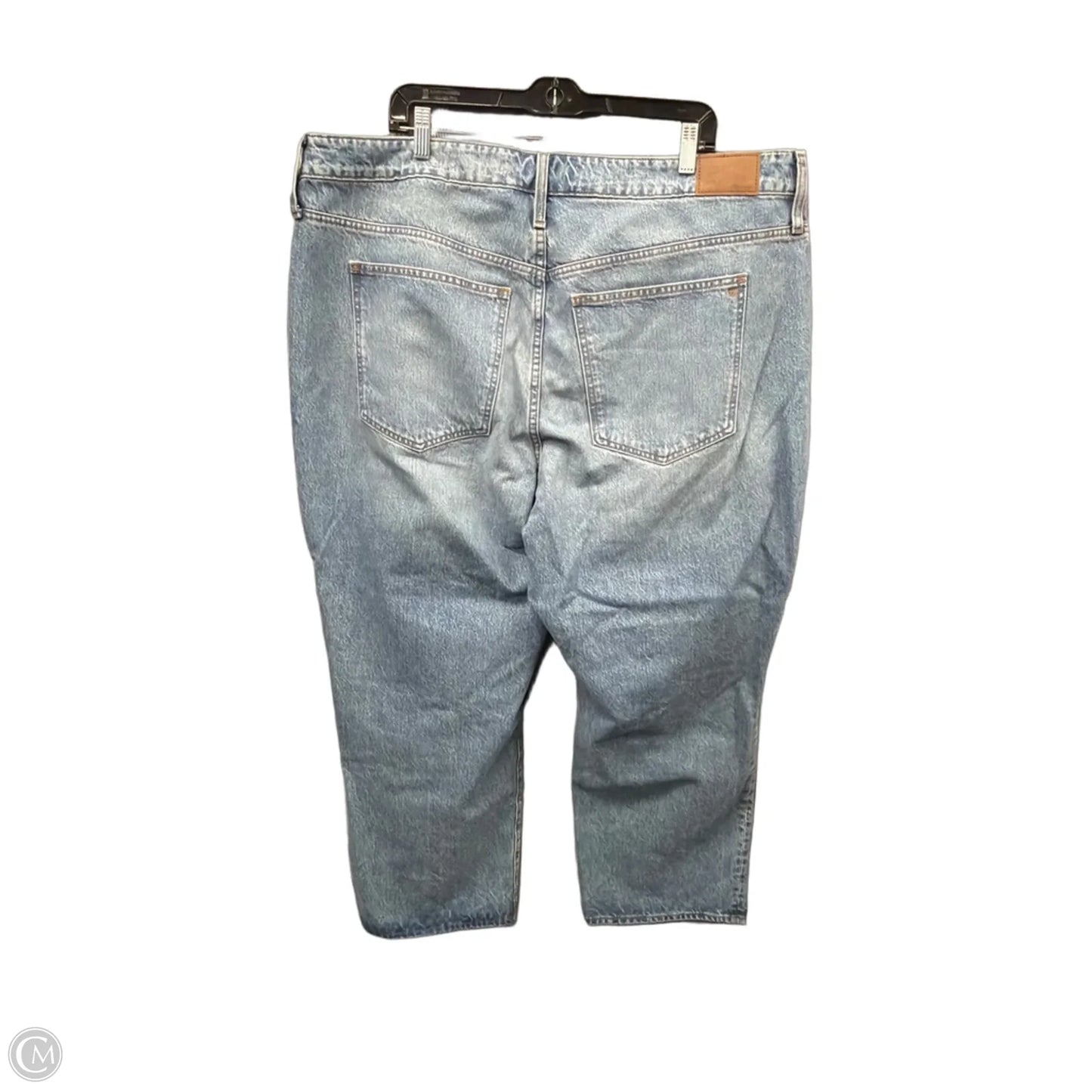 Jeans Wide Leg By Madewell In Blue Denim, Size: 20