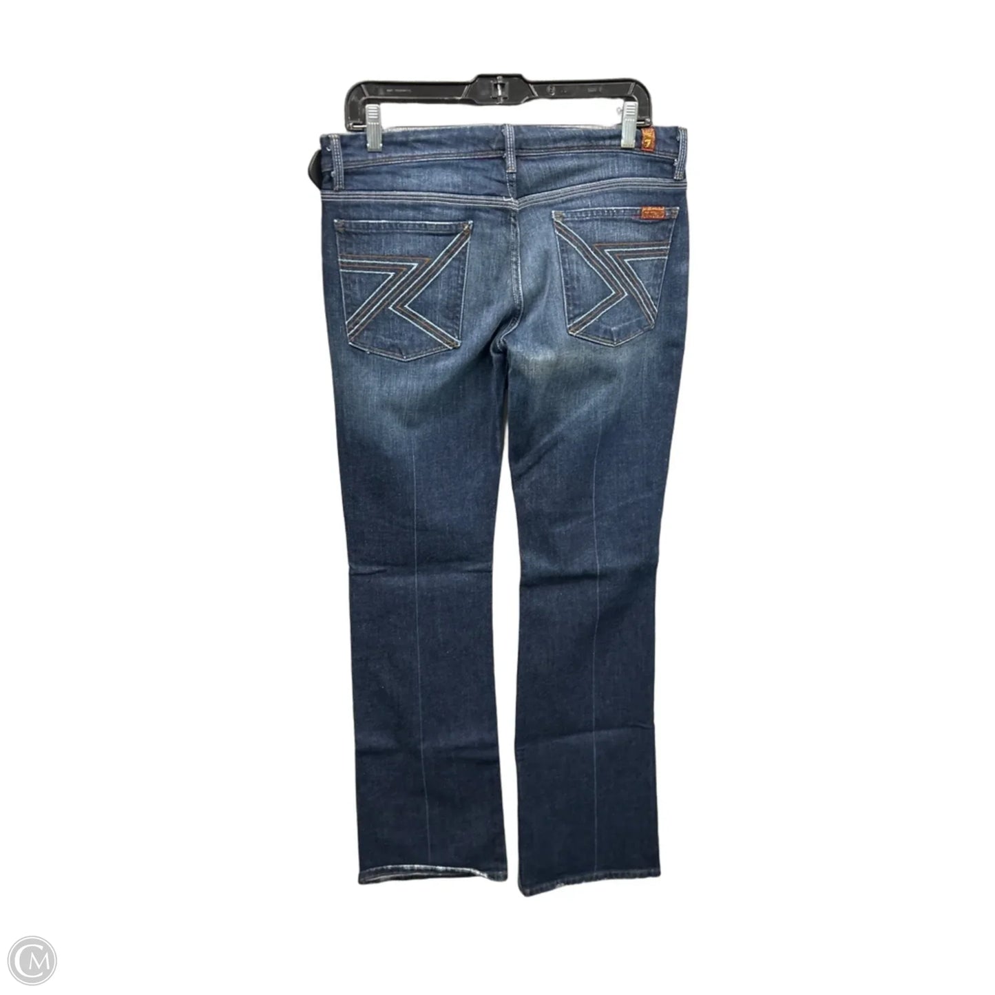 Jeans Straight By 7 For All Mankind In Blue Denim, Size: 12