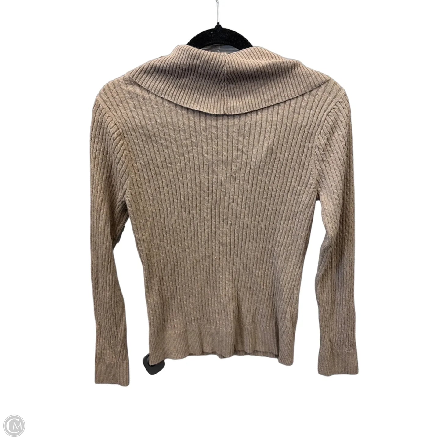Top Long Sleeve By Jeanne Pierre In Brown, Size: M