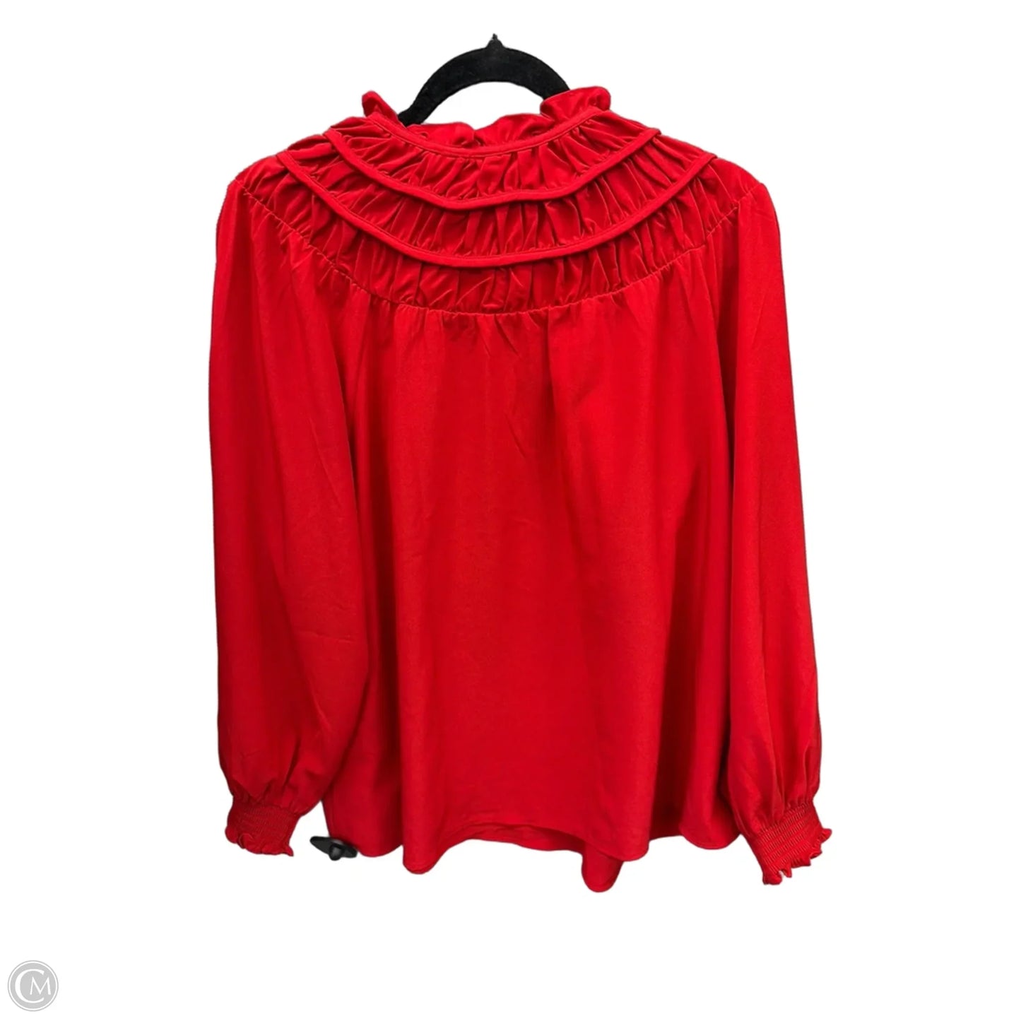 Top Long Sleeve By Cato In Red, Size: L