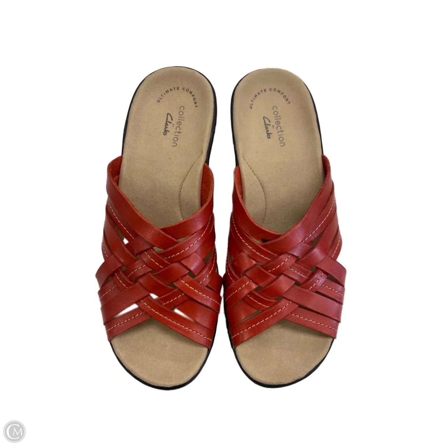 Sandals Flats By Clarks In Red, Size: 6