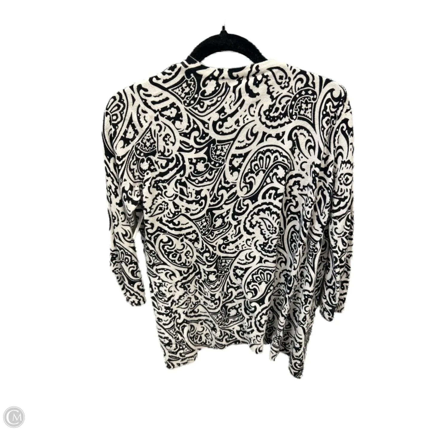 Cardigan By Ab Studio In Black & White, Size: L