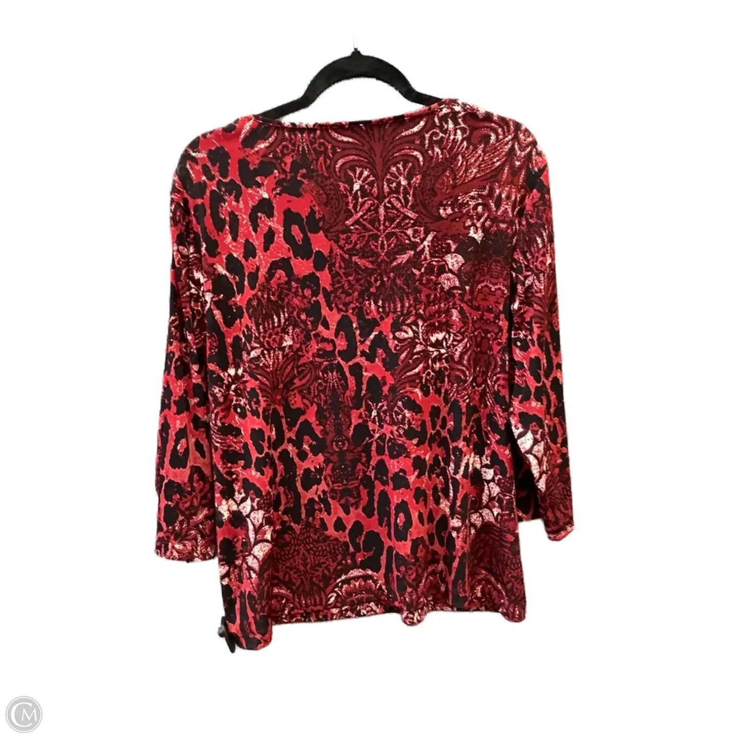 Top Long Sleeve By Easywear By Chicos In Red, Size: Xl