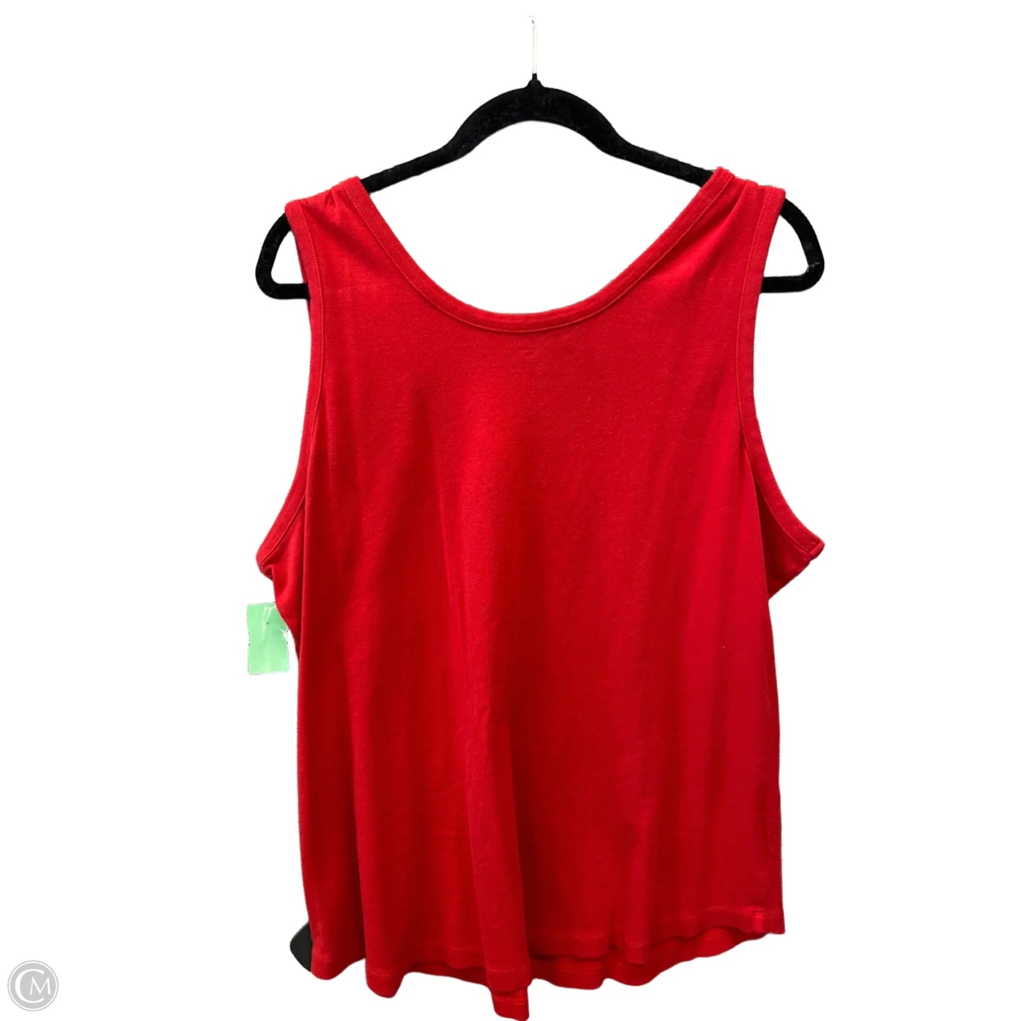 Top Sleeveless By Cj Banks In Red, Size: 1x