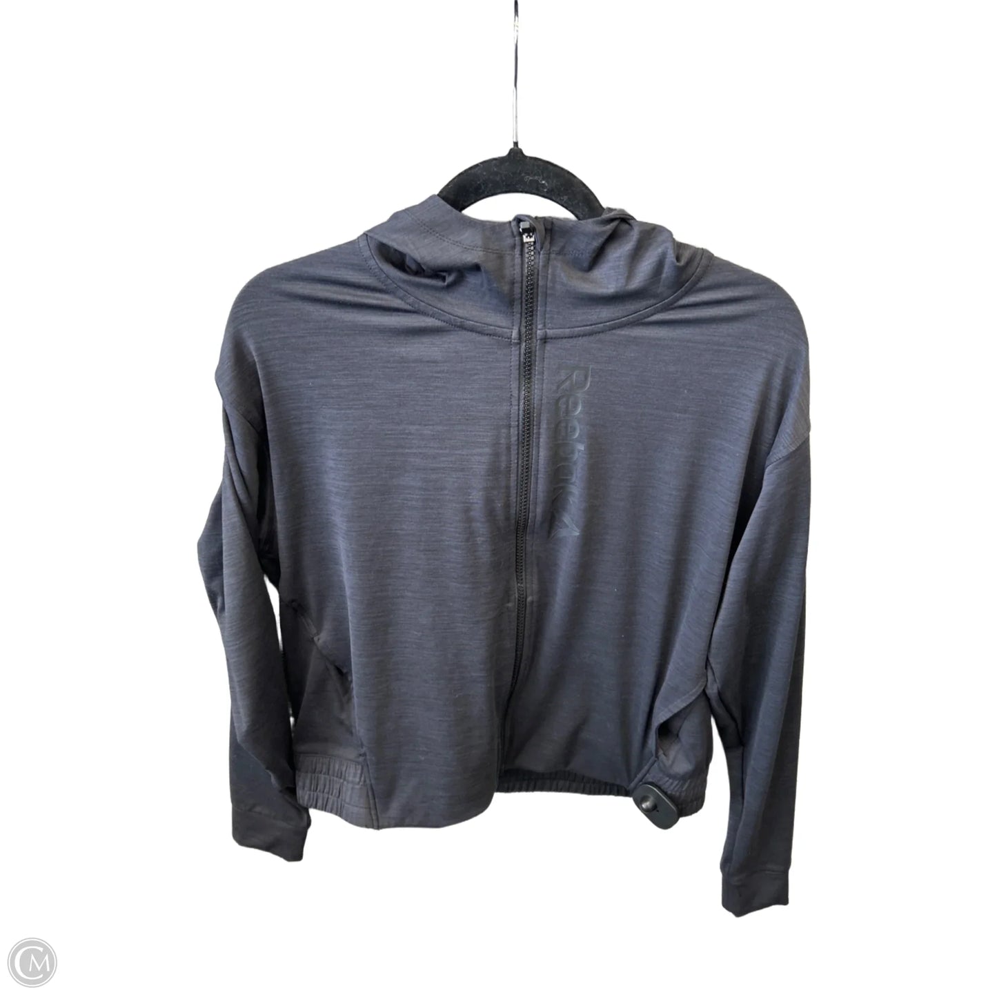 Athletic Jacket By Reebok In Grey, Size: S
