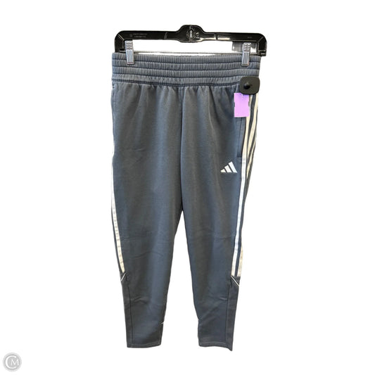 Athletic Pants By Adidas In Grey, Size: L