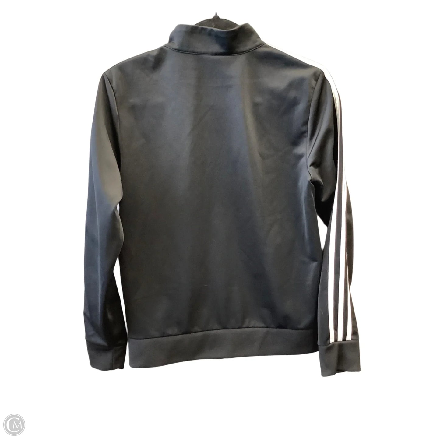 Athletic Top Long Sleeve Collar By Adidas In Black, Size: M