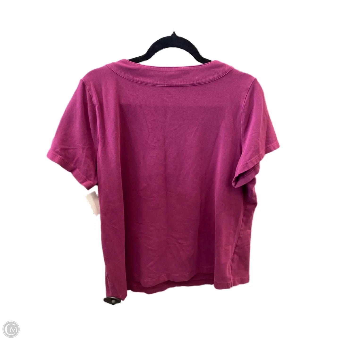 Top Short Sleeve By Croft And Barrow In Purple, Size: 1x