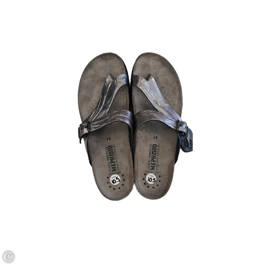 Sandals Flats By Mephisto In Silver, Size: 10.5