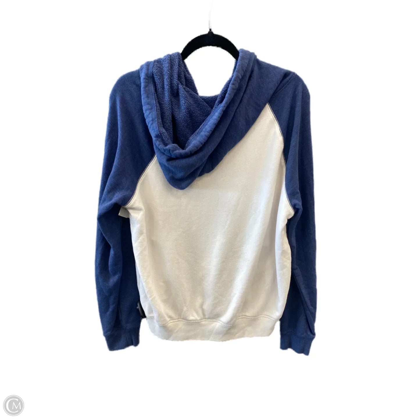 Sweatshirt Hoodie By Pink In Blue & White, Size: L