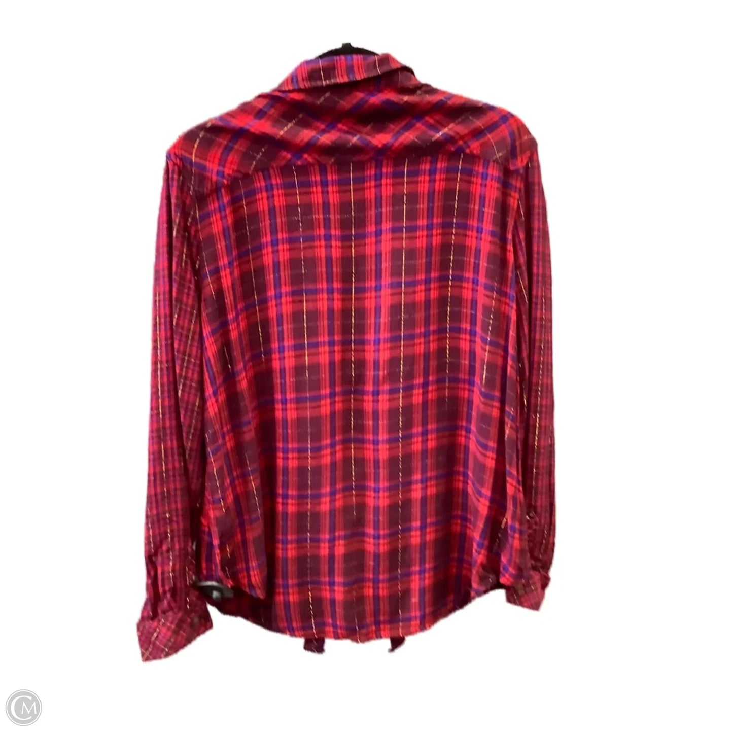 Top Long Sleeve By Cato In Red, Size: Xl