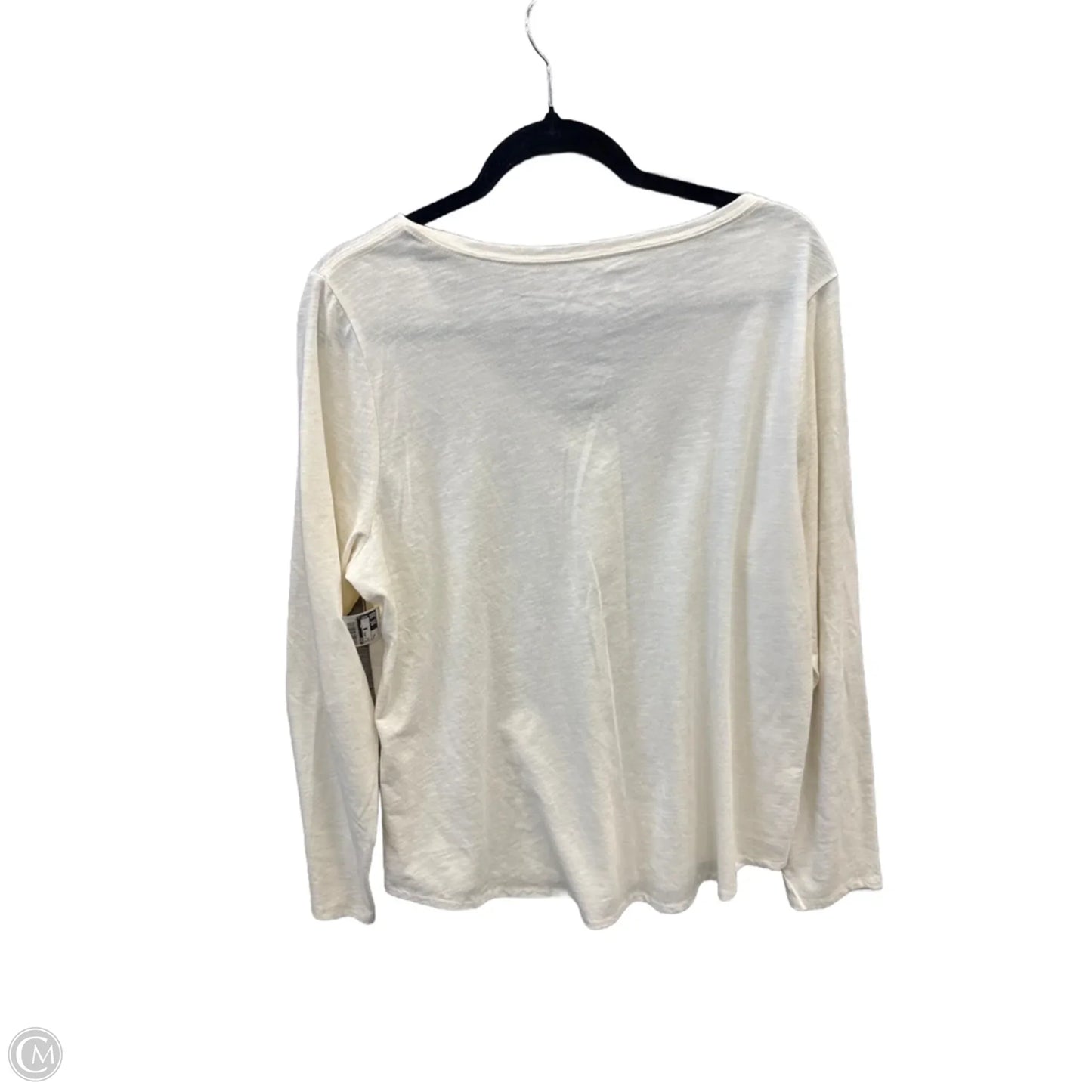 Top Long Sleeve Basic By Sonoma In Cream, Size: Xl