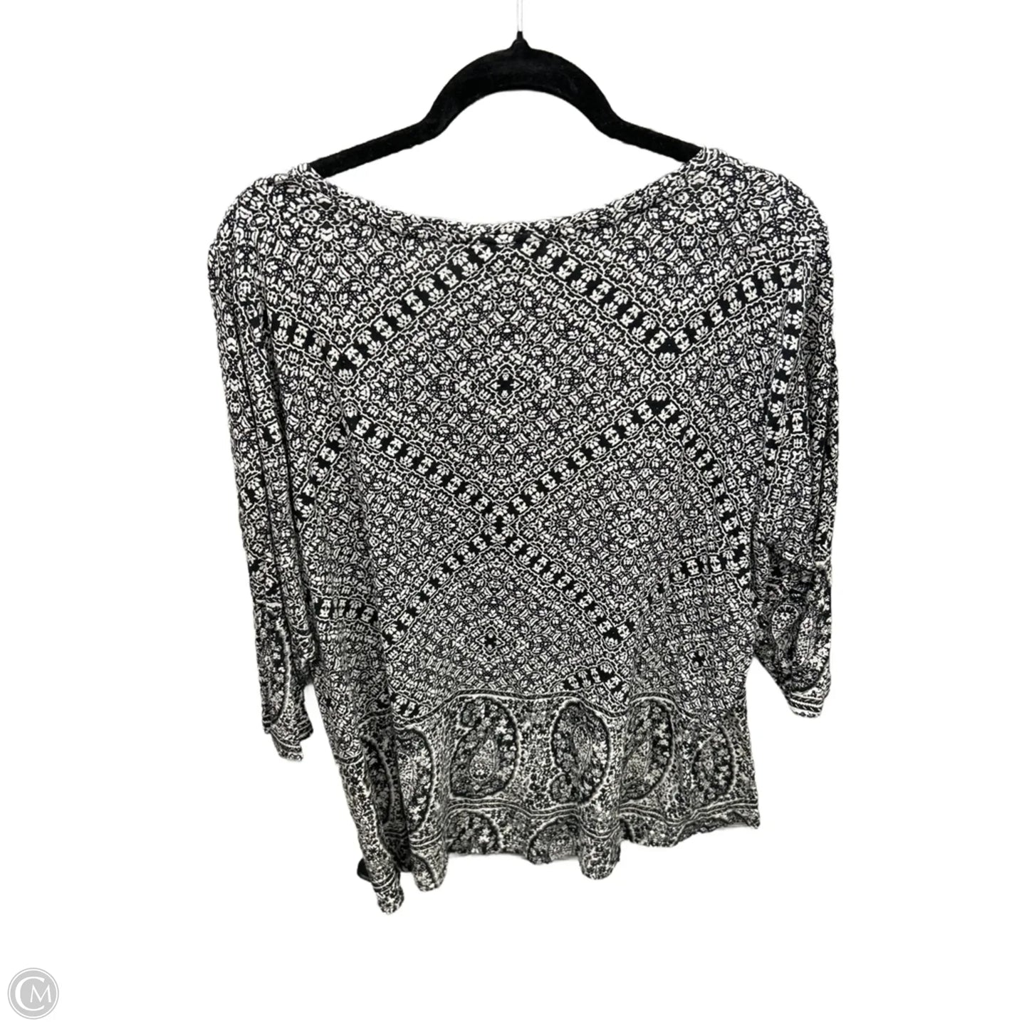 Top Long Sleeve By Lucky Brand In Black, Size: 1x