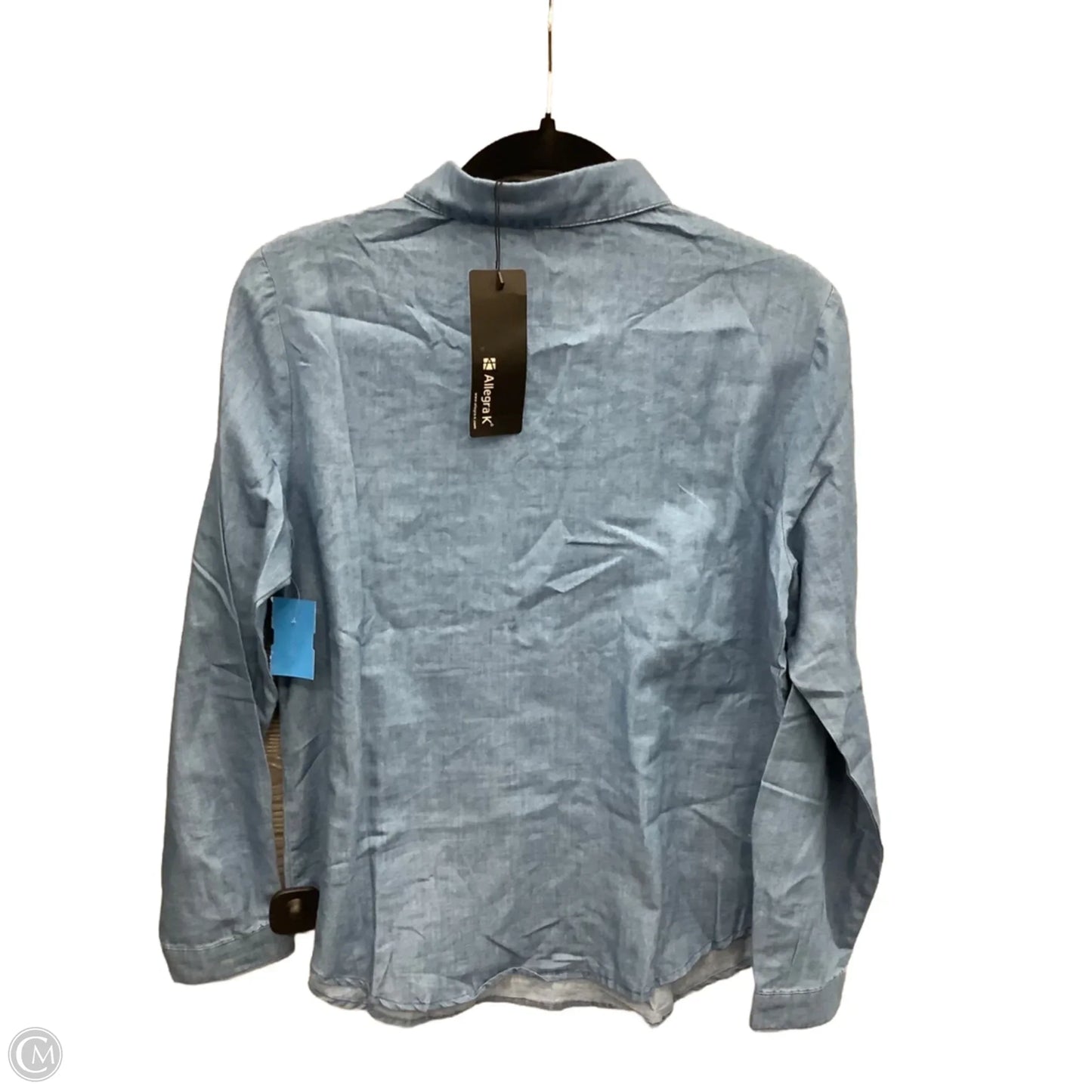 Top Long Sleeve By Allegra K In Blue, Size: M