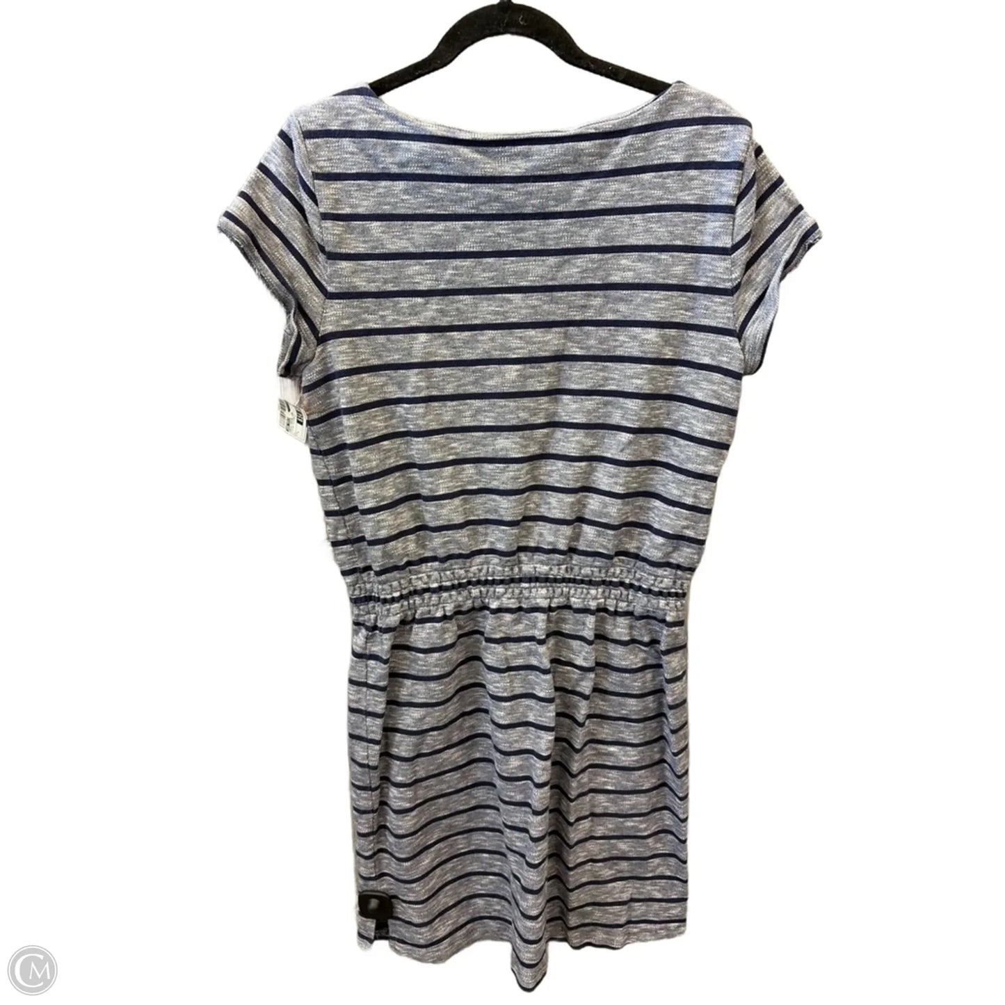 Dress Casual Midi By Ann Taylor In Striped Pattern, Size: L
