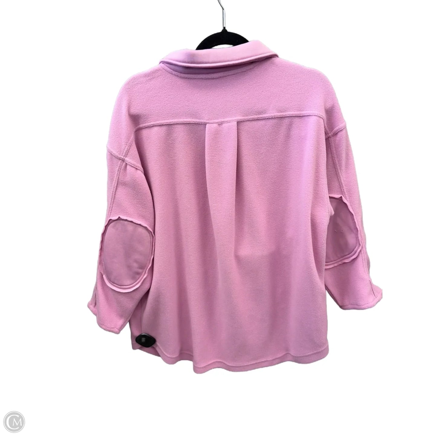 Jacket Shirt By Zenana In Pink, Size: M