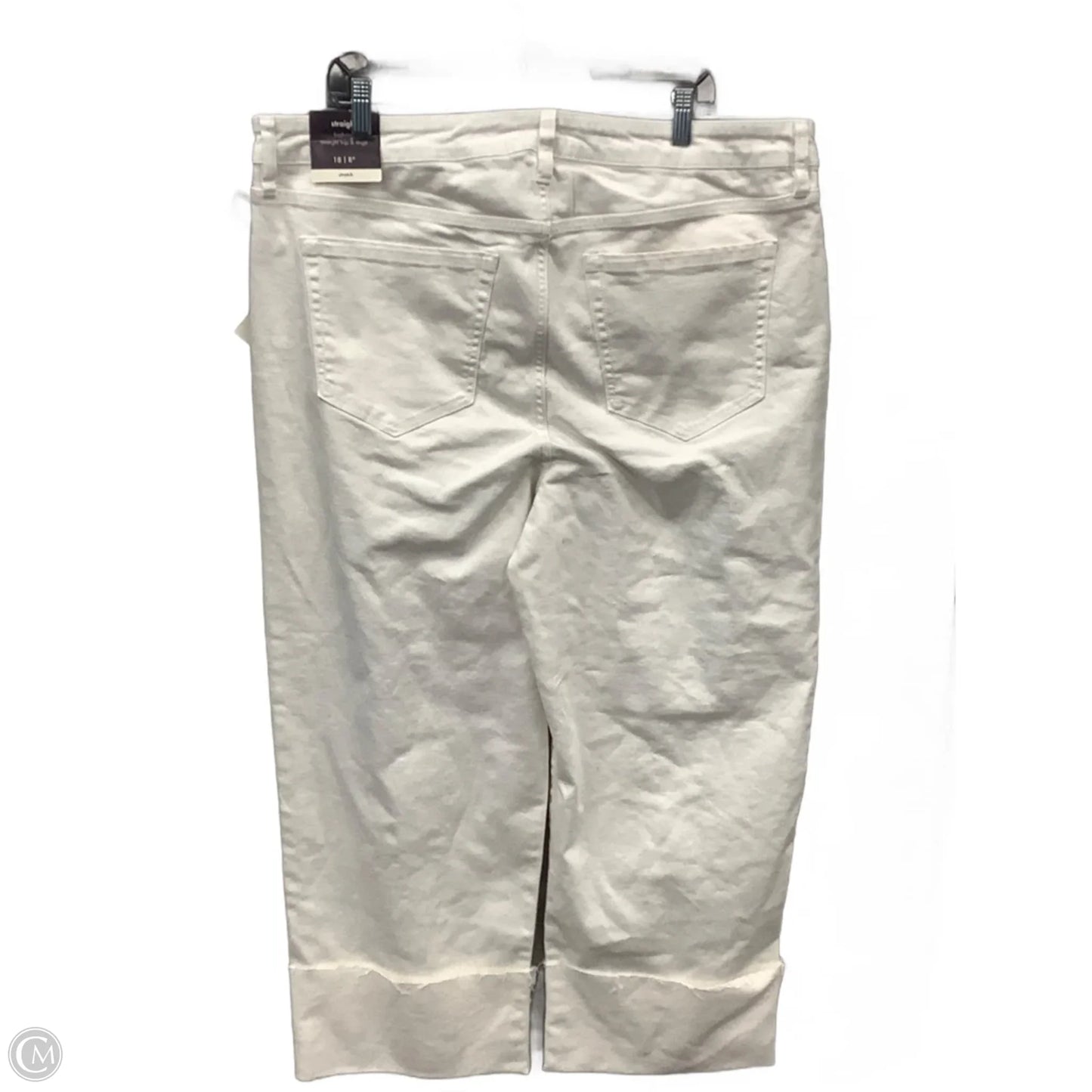Jeans Cropped By Ava & Viv In White, Size: 18
