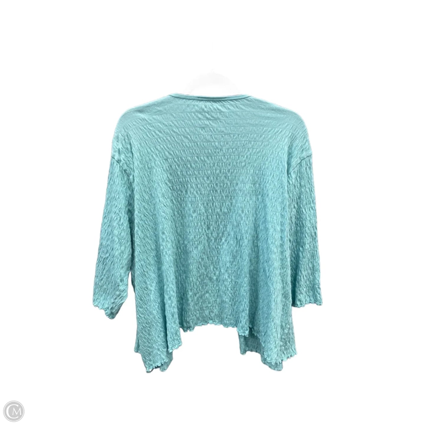 Cardigan By Denim And Company In Blue, Size: 3x