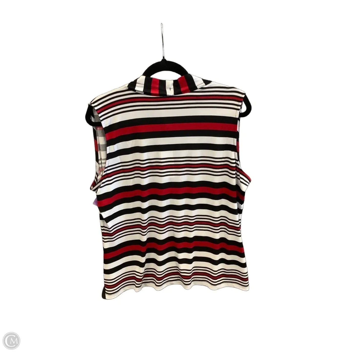 Top Sleeveless By Calvin Klein In Striped Pattern, Size: Xl
