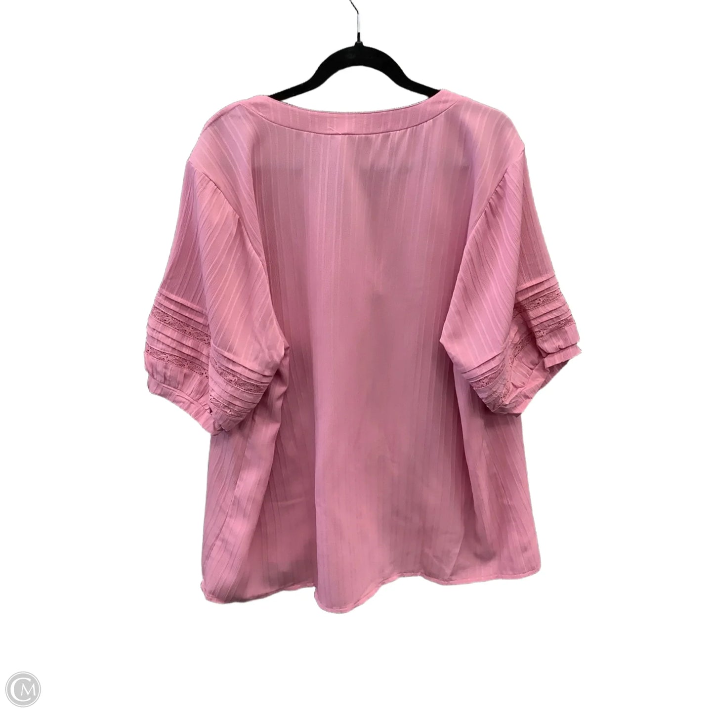 Top Short Sleeve By Clothes Mentor In Pink, Size: 3x