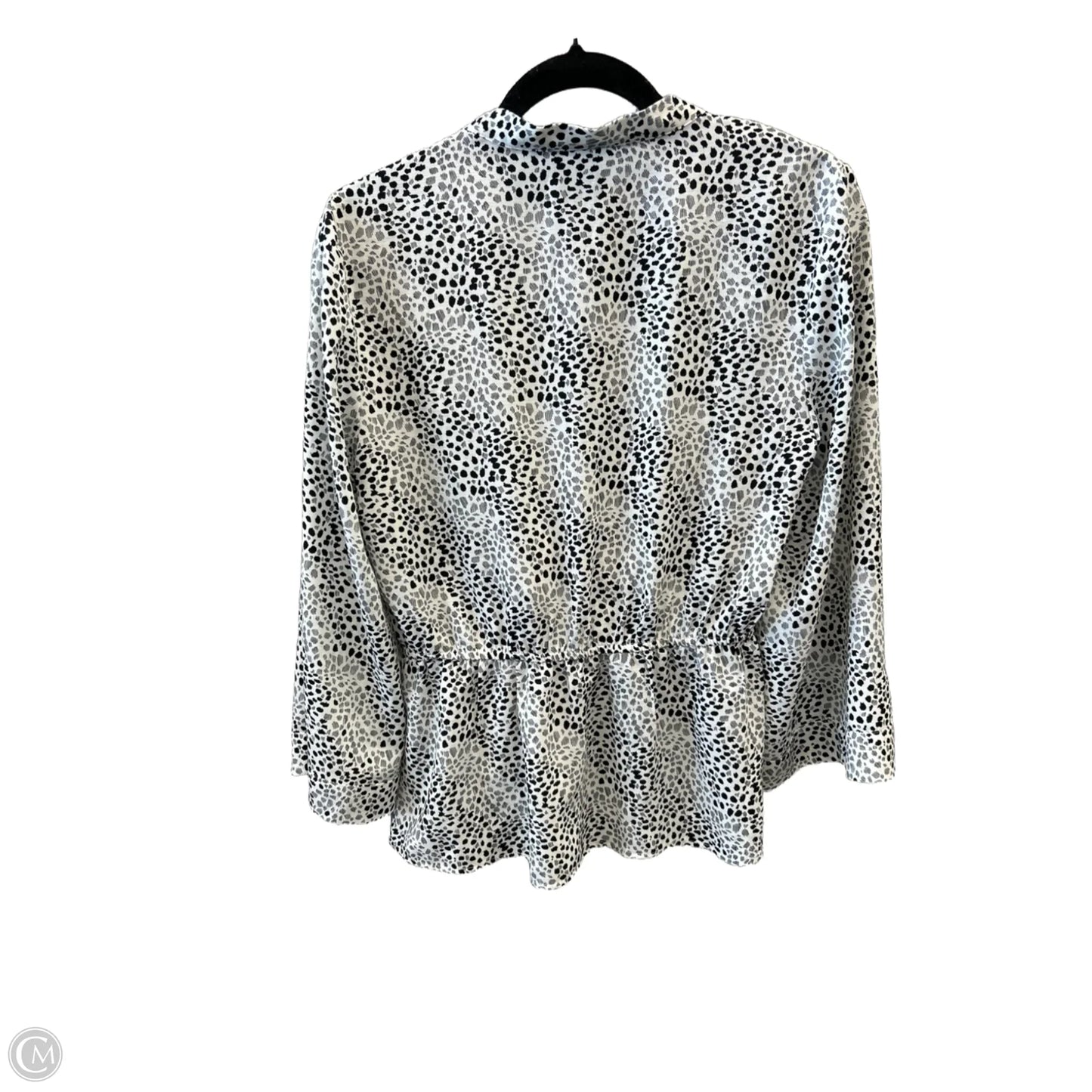 Top Long Sleeve By Marc New York In Black & White, Size: M