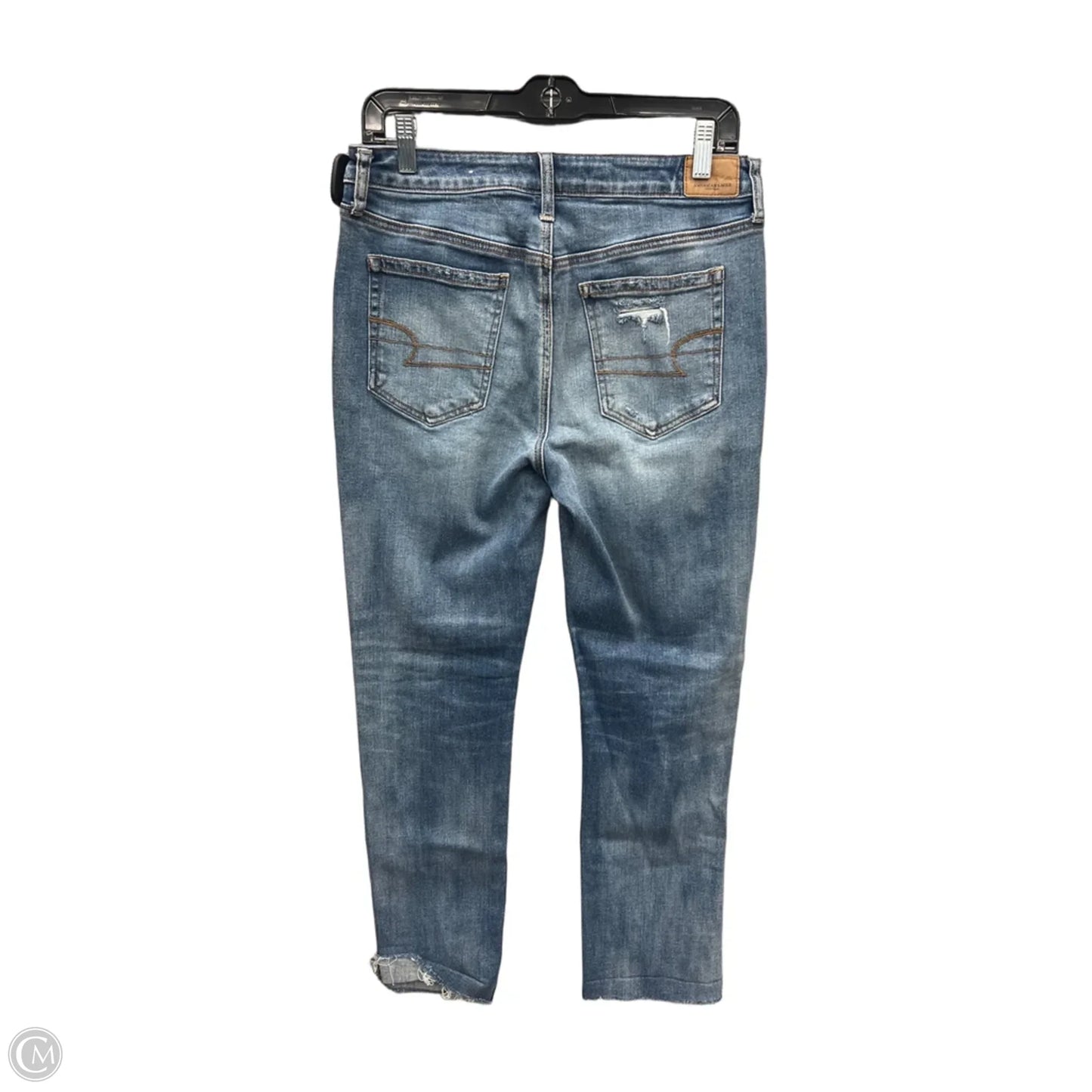 Jeans Straight By American Eagle In Blue Denim, Size: 10