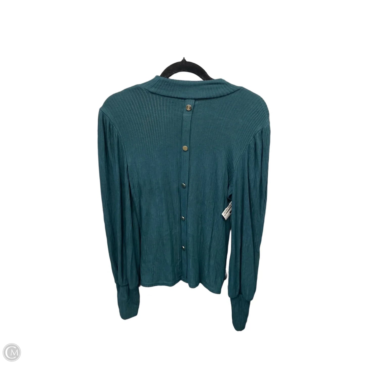 Top Long Sleeve By Mine In Green, Size: L