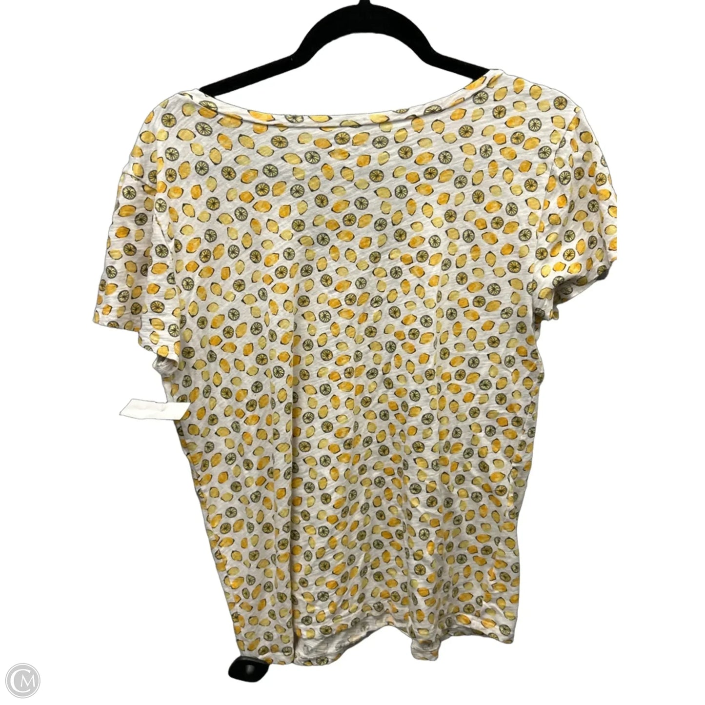 Top Short Sleeve By Loft In Yellow, Size: M