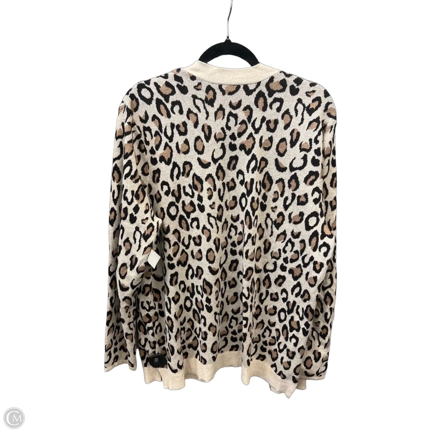 Cardigan By Croft And Barrow In Animal Print, Size: Xl