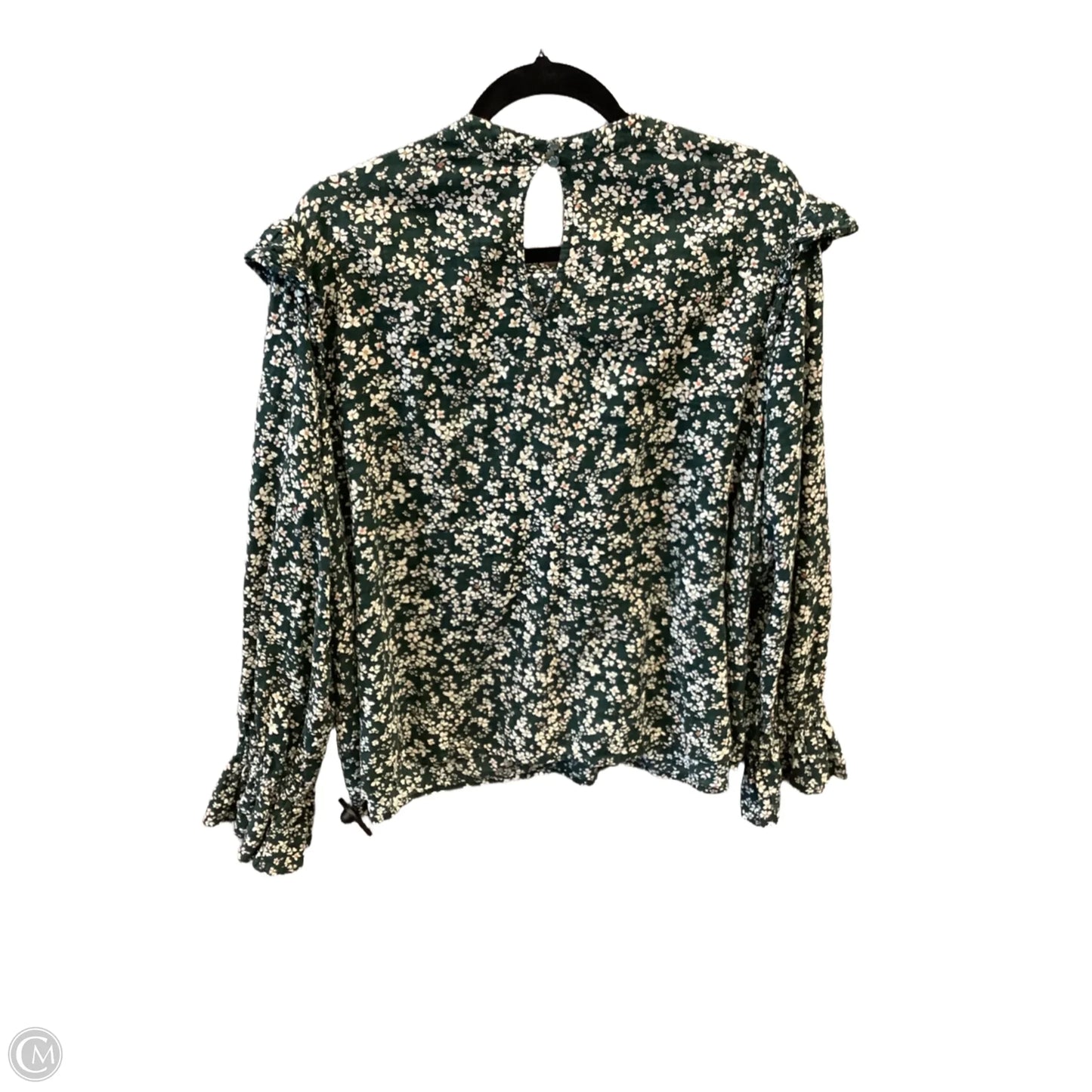 Top Long Sleeve By Ana In Green & White, Size: 2x