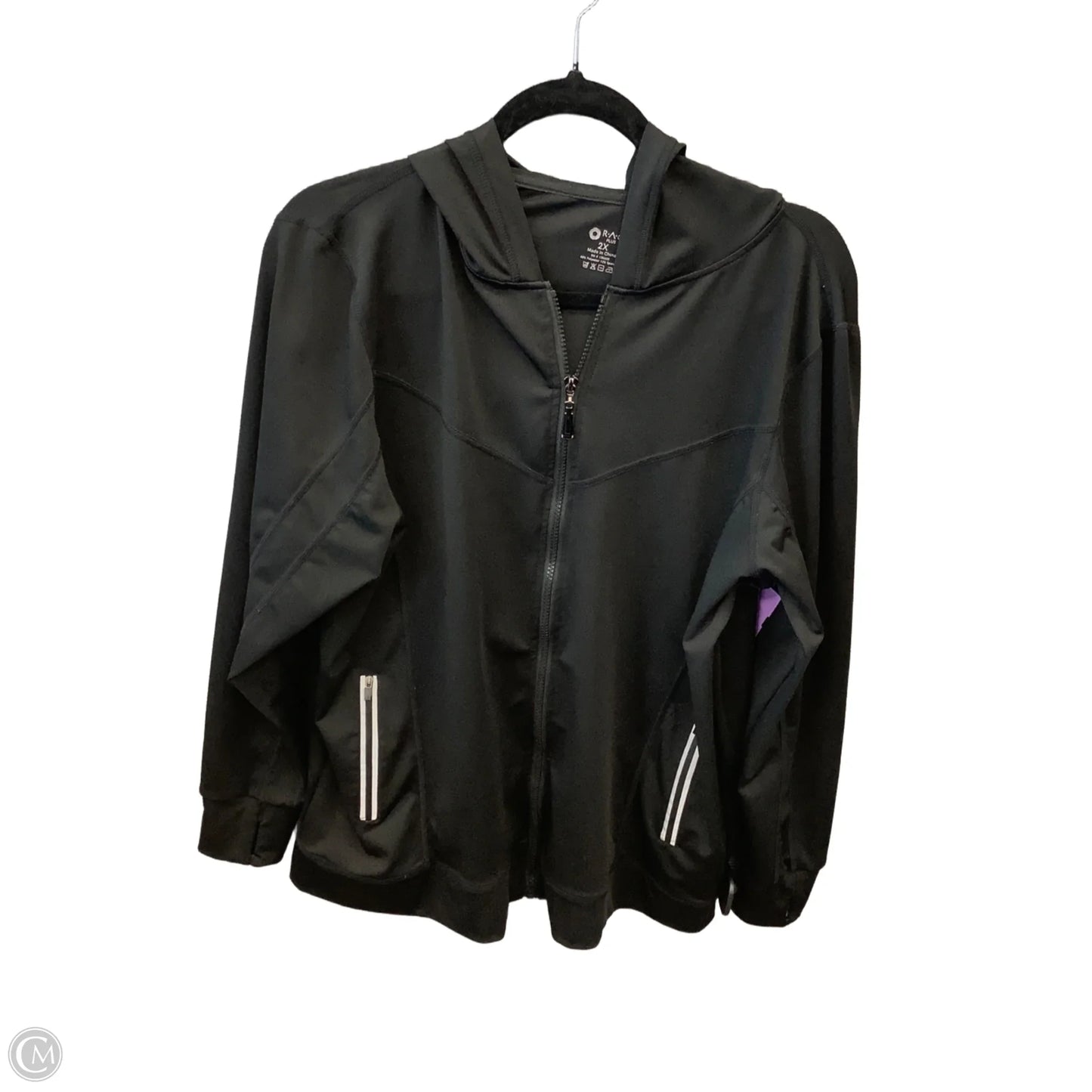 Athletic Jacket By Rag In Black, Size: 2x