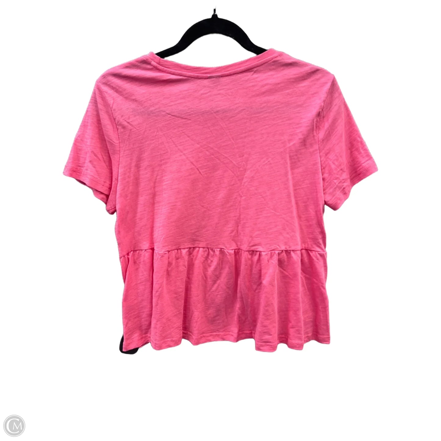 Top Short Sleeve By Shein In Pink, Size: L