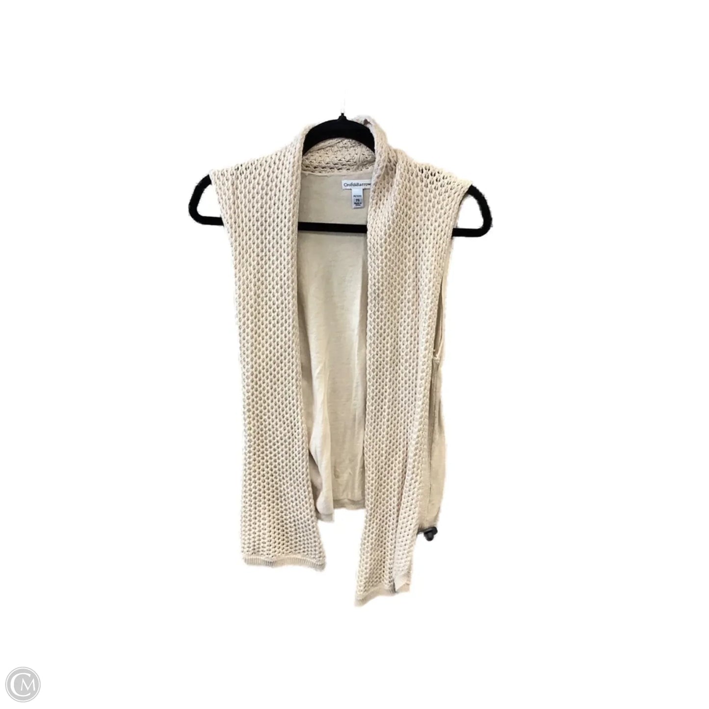 Vest Sweater By Croft And Barrow In Cream, Size: Sp
