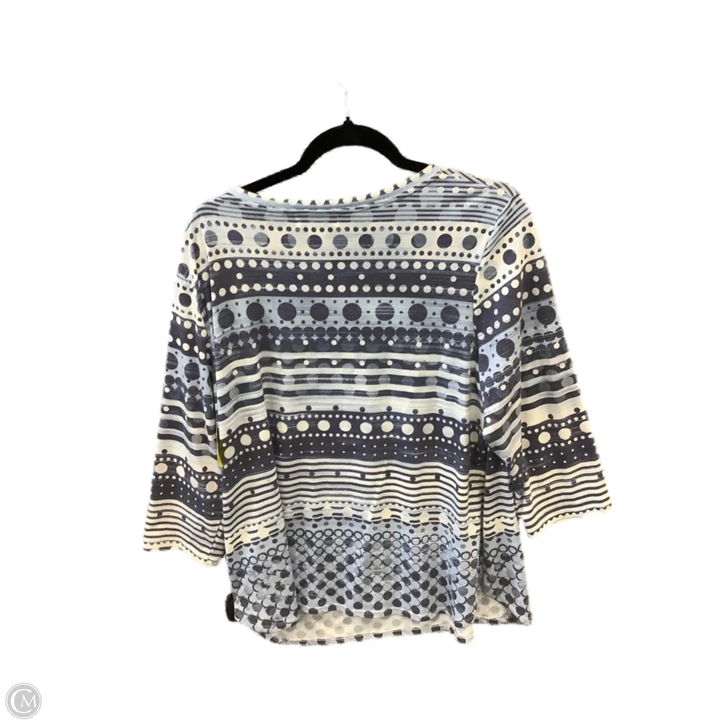 Top 3/4 Sleeve By Christopher And Banks In Blue, Size: Xl