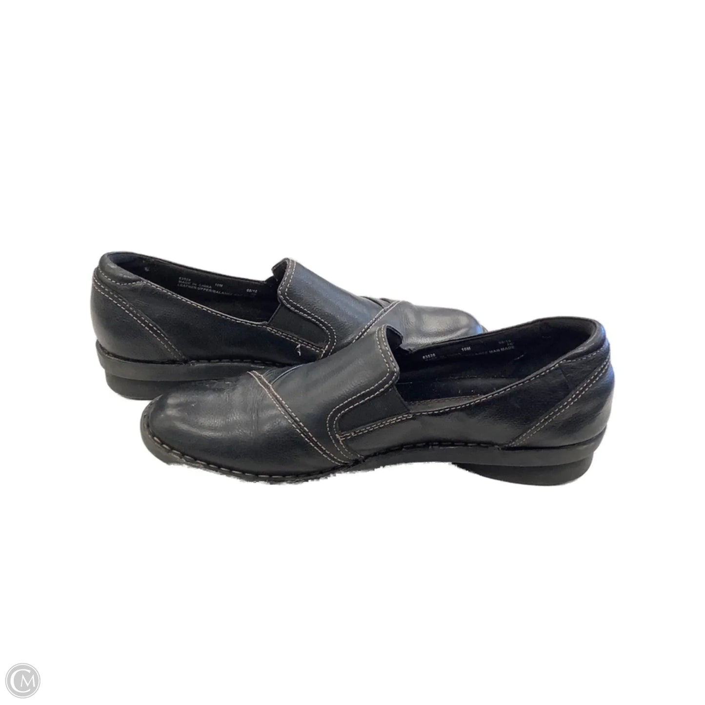 Shoes Flats By Clarks In Black, Size: 10