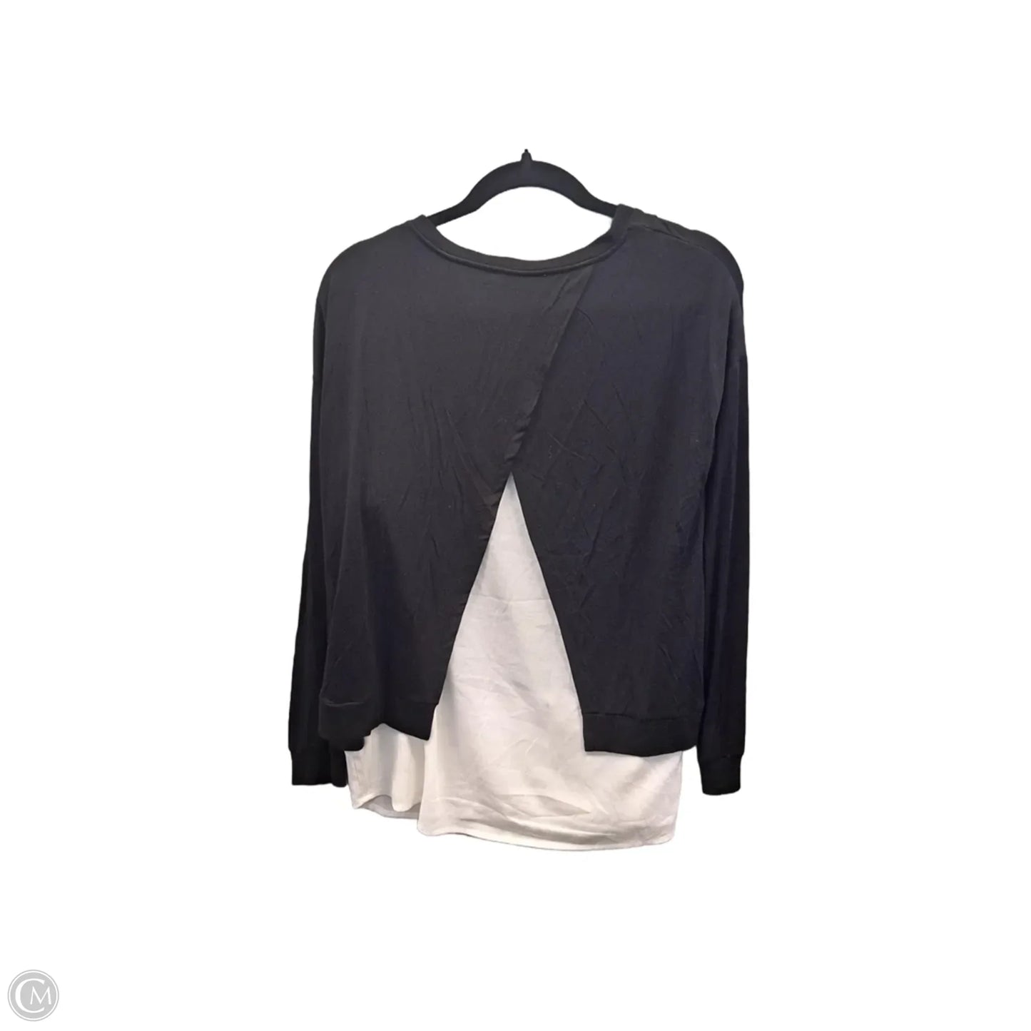 Top Long Sleeve By Calvin Klein In Black, Size: S