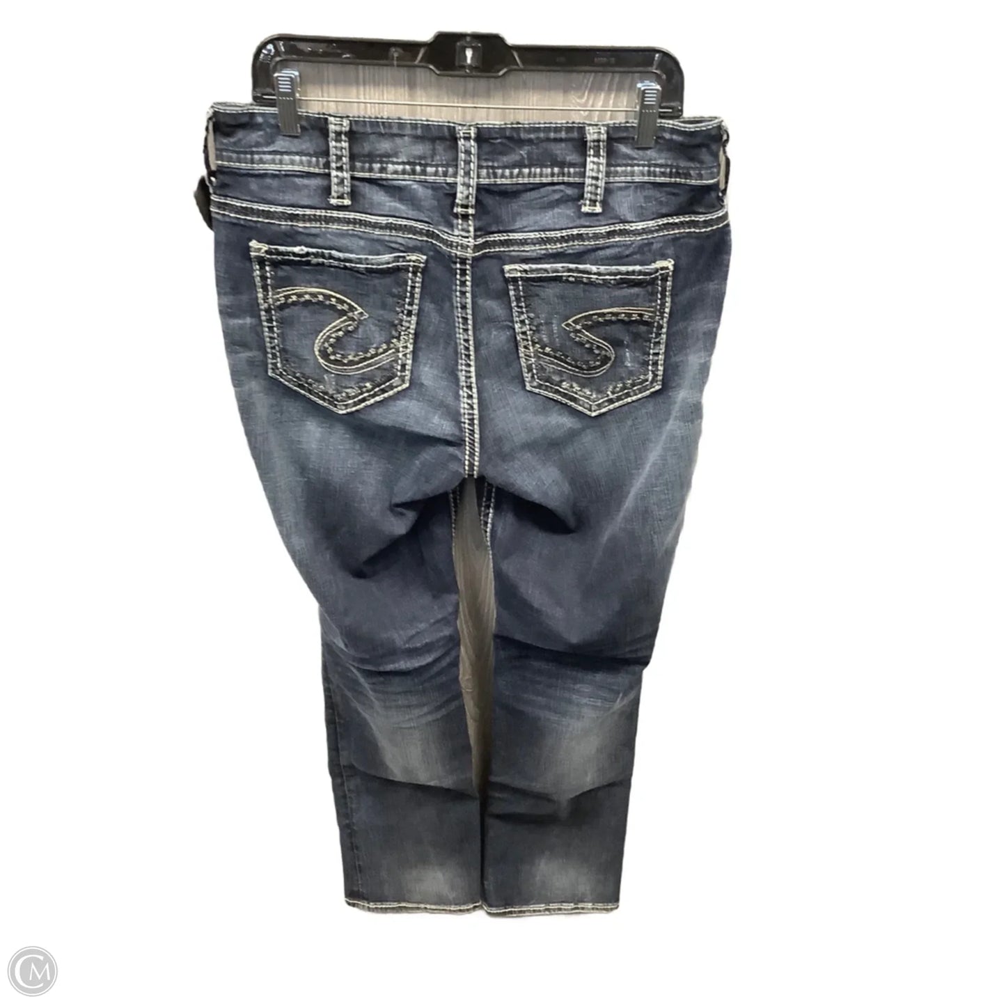 Jeans Straight By Silver In Blue Denim, Size: 14