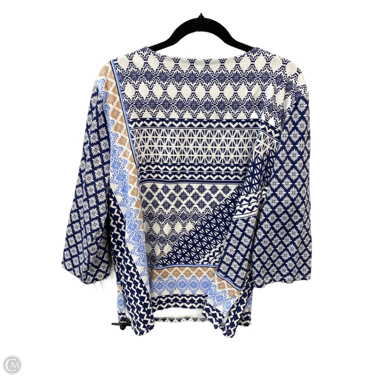 Top Long Sleeve By Alfred Dunner In Blue, Size: Xl