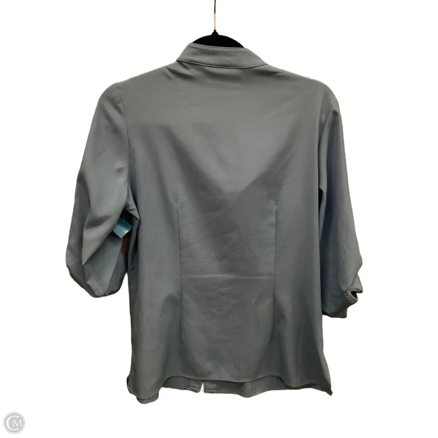 Top Long Sleeve By Cathy Che In Blue, Size: M