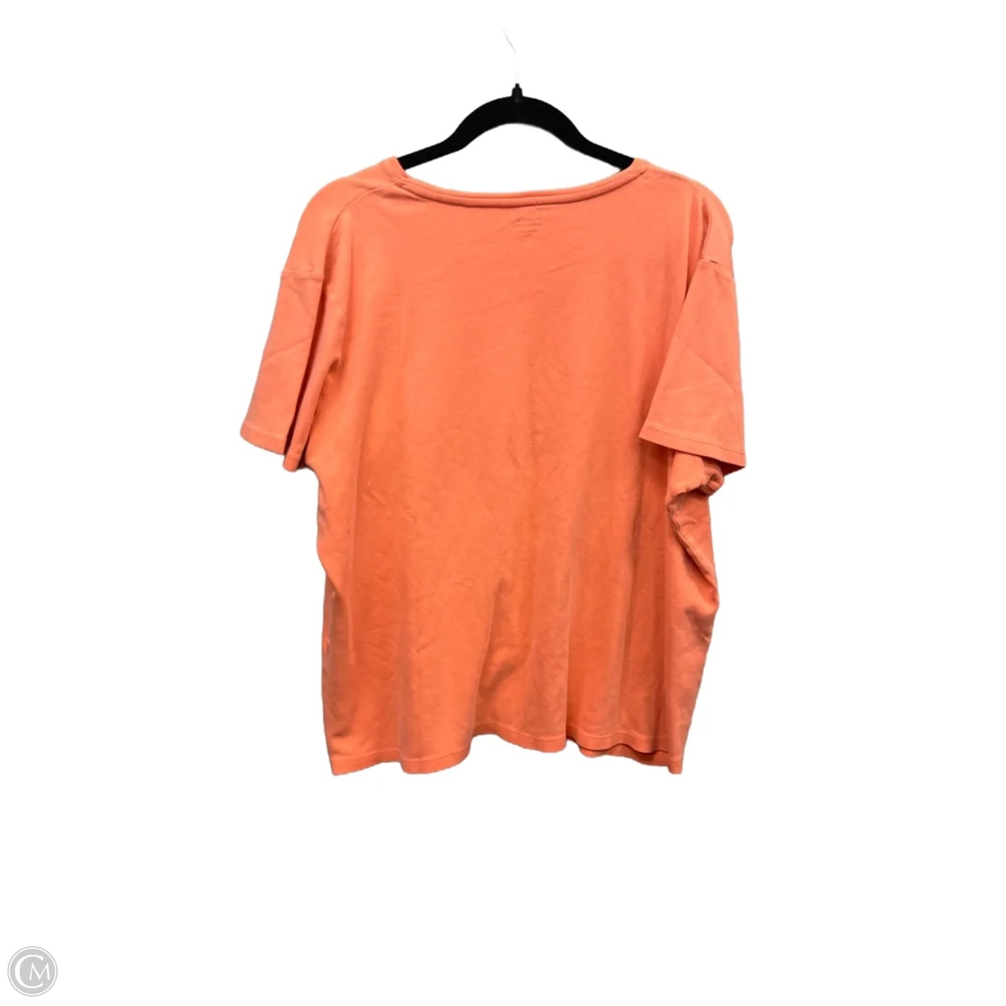 Top Short Sleeve By Falls Creek In Orange, Size: 2x