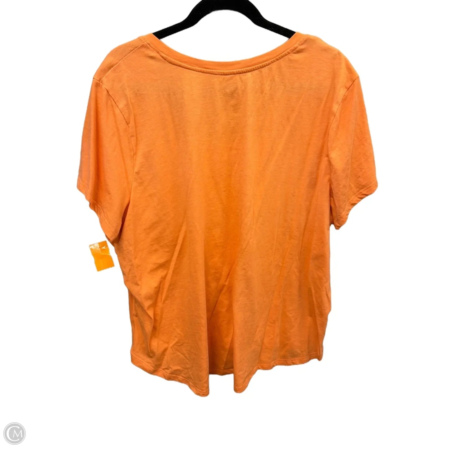 Top Short Sleeve By Falls Creek In Orange, Size: 3x